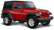 Red Jeep Wrangler