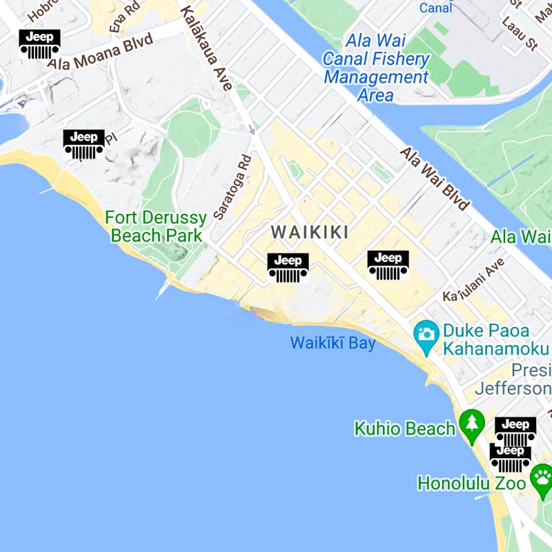 Jeep Rental in Waikiki Hawaii Jeeps